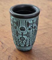 Vintage Keramik Becher, Skandinavisch Design, 12 cm hoch