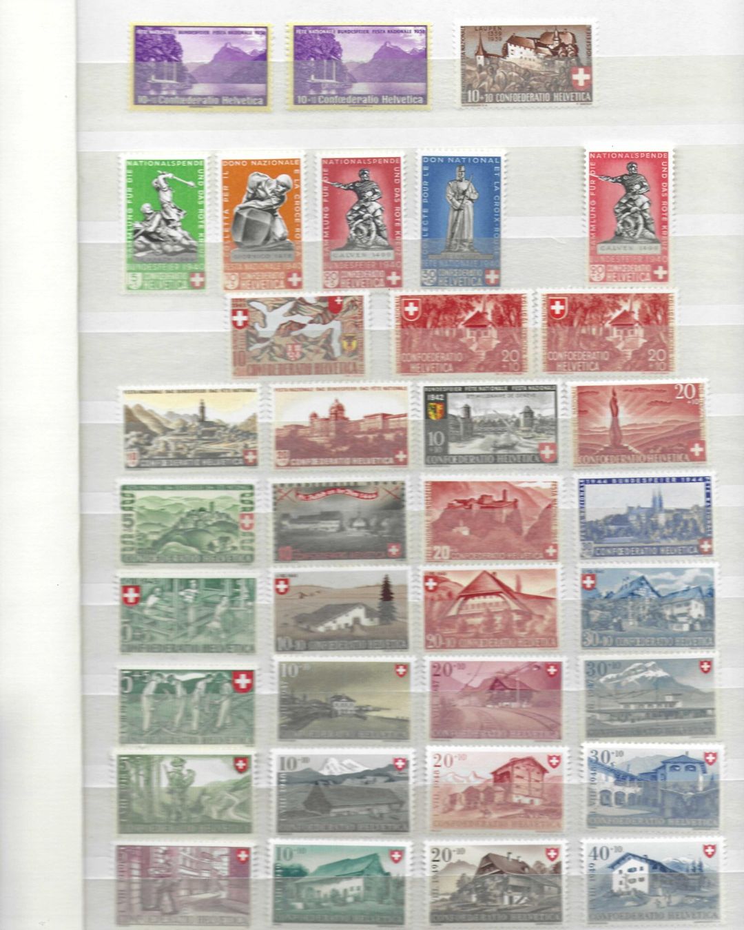 Tutti i francobolli: Pro Patria Sammlung 1938 - 1963 ** postfrisch – Usato da Wildhaus venduto da Brunphil 1