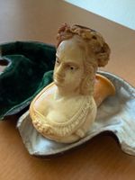 Meerschaumpfeiffe, Frauenbüste, Etui, Antik