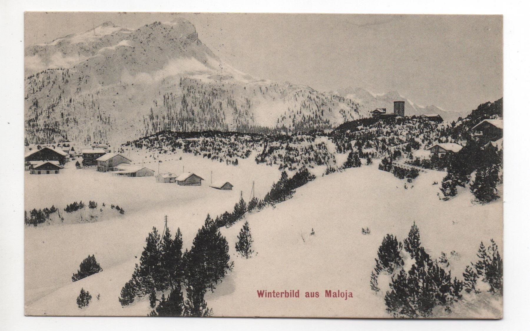 Cartes postales: Winterbild aus MALOJA – D'occasion à Jona par philajona
