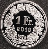 1 Franken 2019 stgl. / aus Münzsatz