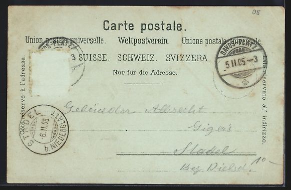 Cartoline postali: Mondschein-Lithographie Davos, Ortspanor – Usato da Berlin venduto da bartko-reher 1