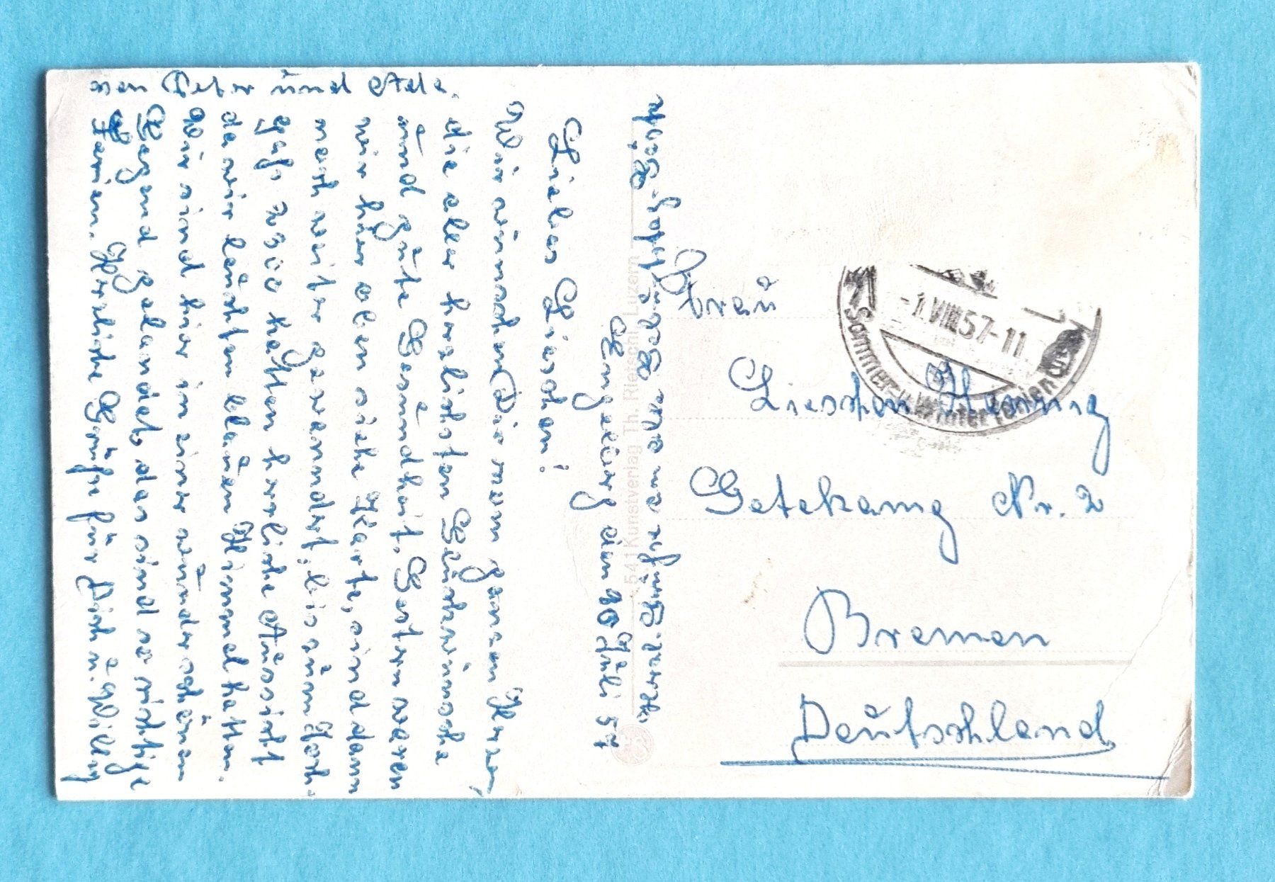 Cartes postales: Trübsee ob Engelberg - 1957 – D'occasion à Rothrist par RROENK 1