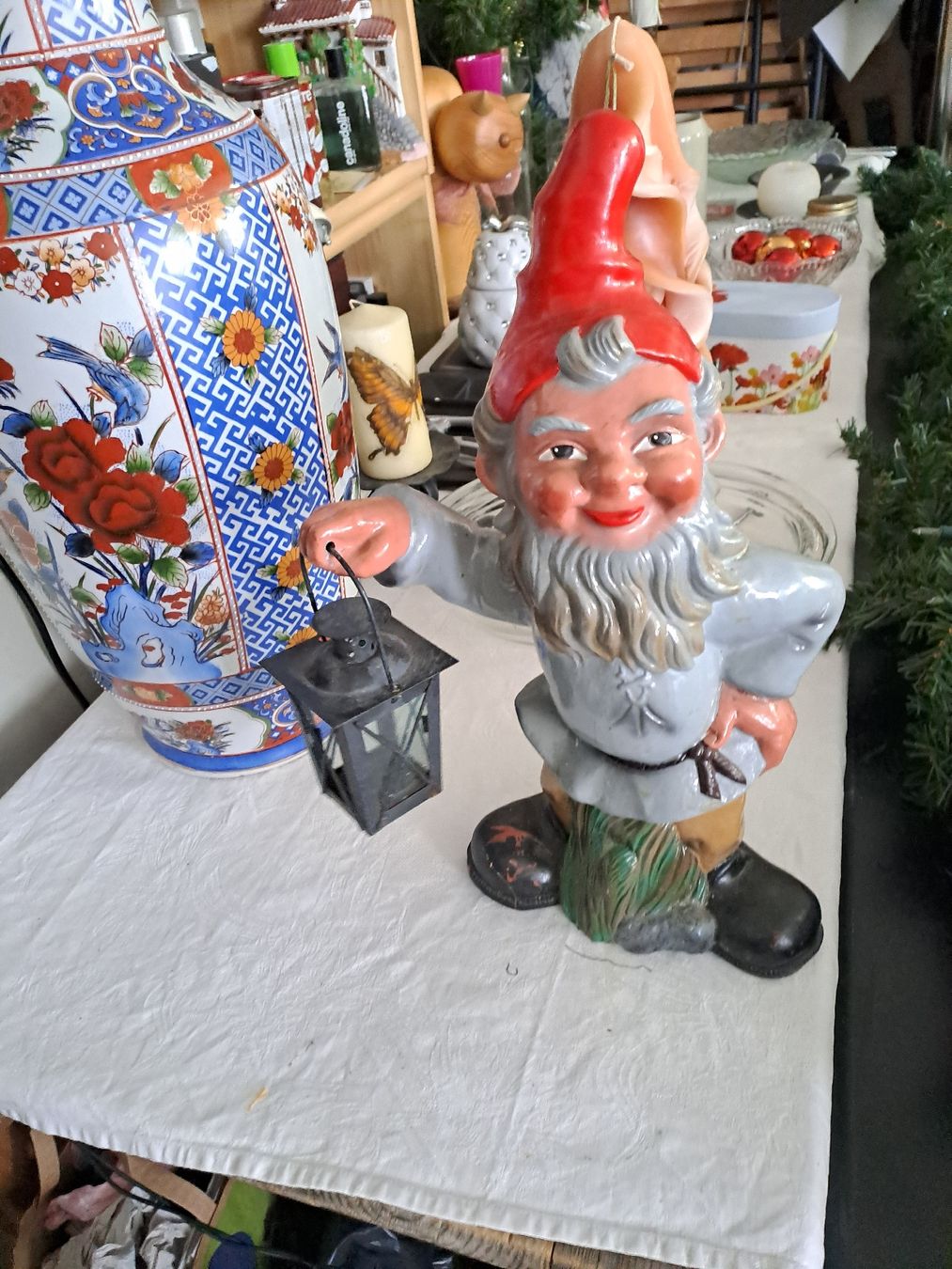 Statuette: Gartenzwerg mit Laterne, leicht gebraucht – Usato da Zürich venduto da Schoebi19 6