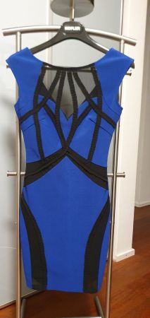 Kleid Lipsy Gr. 32/XS blau schwarz