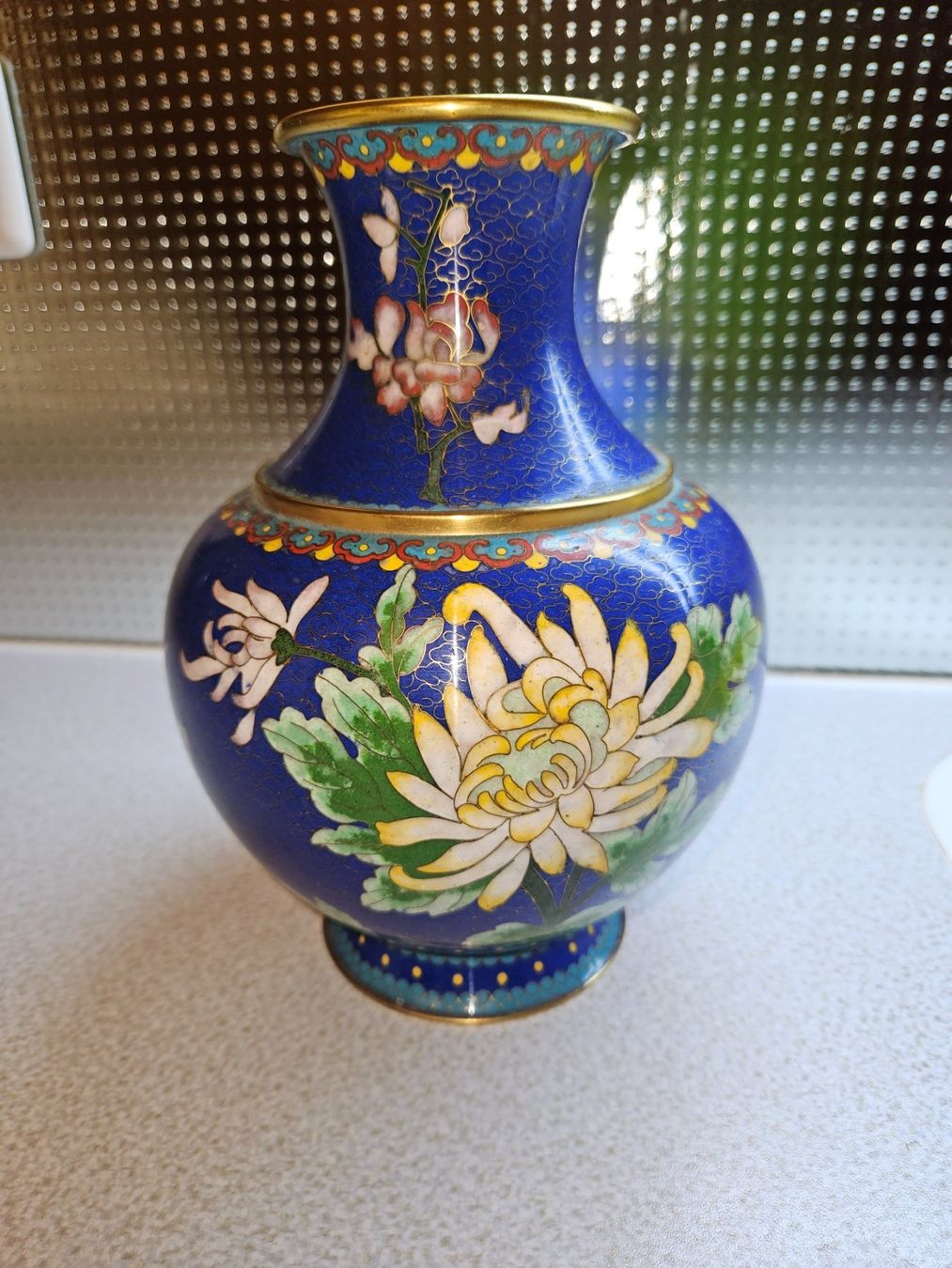 Vase & Récipients: Schöne Cloisonne Vase antik blau – D'occasion à Urdorf par Colina 1