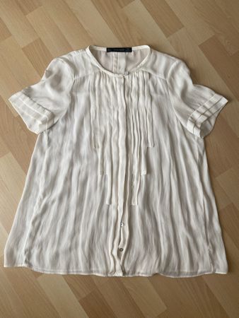 Zara Plissée Bluse S