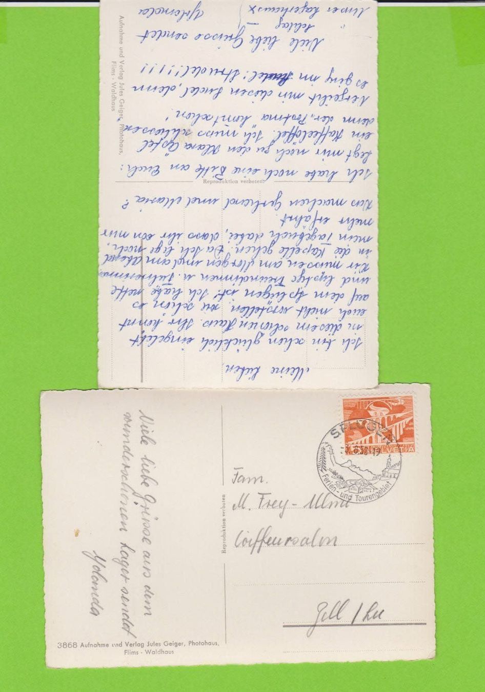 Ansichtskarten: Splügen  - 2 alte Ansichtskarten – Gebraucht aus Vitznau von Ropaku 1