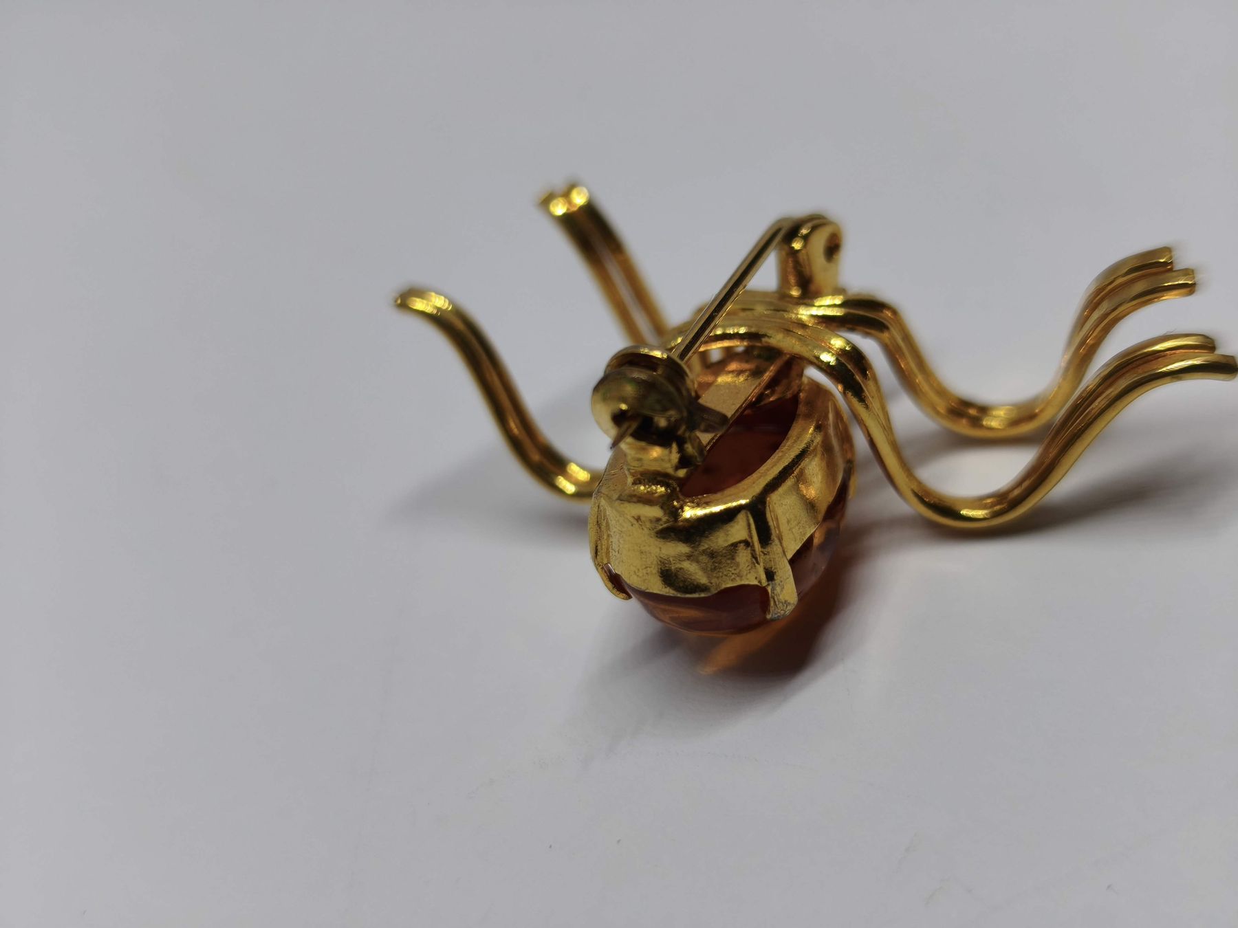 Spille & Fermagli: Brosche Spinne Bernstein Goldfarben Damen Schmuck  – Usato da St. Gallen venduto da GIULESGG 7
