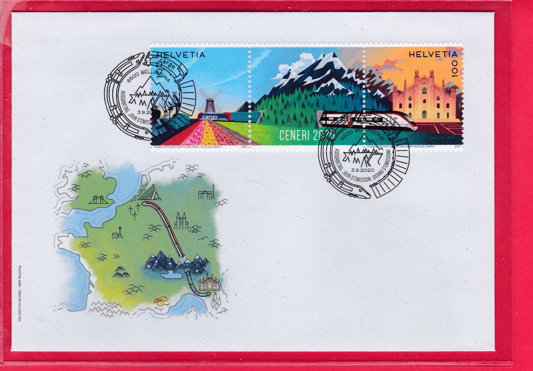Tutti i francobolli: 2020, FDC, SONDERMARKEN CENERI 2020, 3.9.2020 – Usato da Oberrieden venduto da Gebirgsstelze