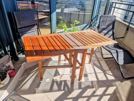 Table pliante en teck 150 x 75