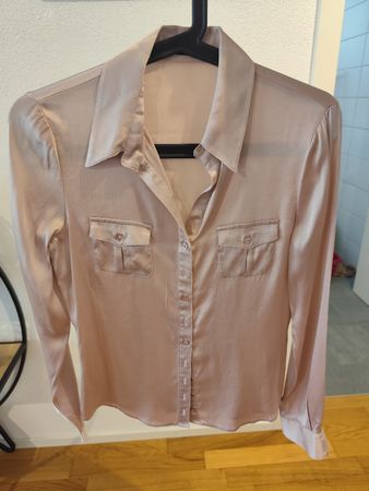 Chemise en soie, caroll, rose t36, état neuf