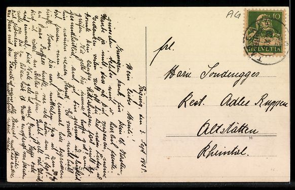 Cartoline postali: Tägerig, Teilansicht mit Wohnhäusern – Usato da Berlin venduto da bartko-reher 1