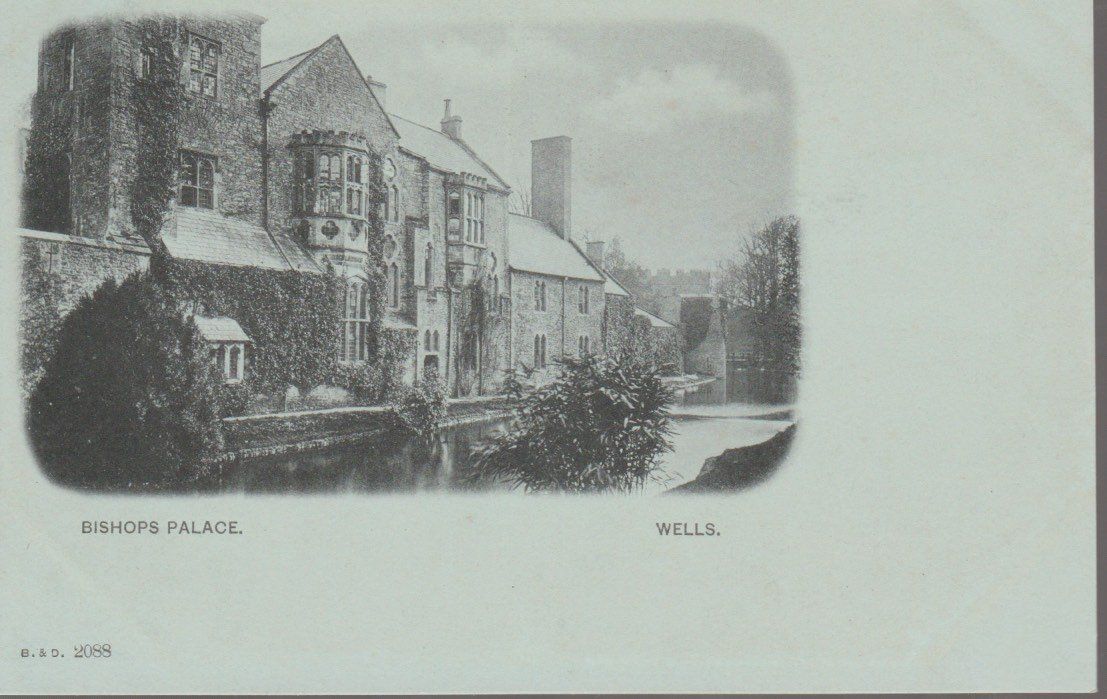 Cartoline postali: old UK Postcard WELLS BISHOP PALACE  B. & D. 2088 ak – Usato da Vezia venduto da Aquarius_Age