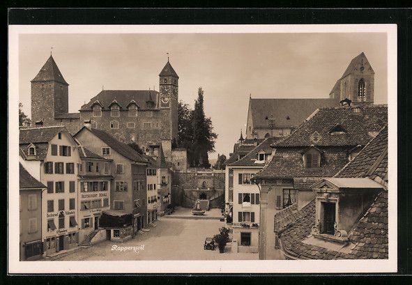 Cartoline postali: Rapperswil, Marktplatz mit Rstaurant R – Usato da Berlin venduto da bartko-reher