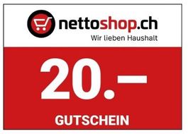 Nettoshop Fr. 20.- Online-Gutschein