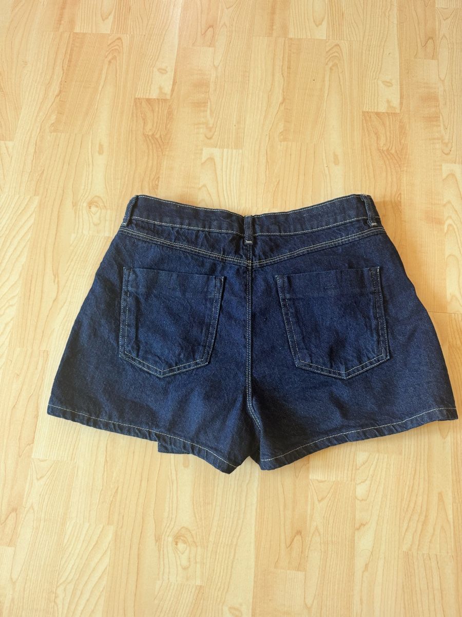 Zara Pantaloni: Zara Denim Wrap Skort - navy blue – Usato da Igis venduto da jul_7vgf 1