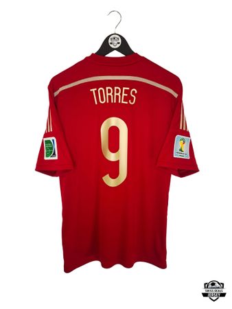 TORRES #9 Original Spain World Cup 2014 Home Trikot