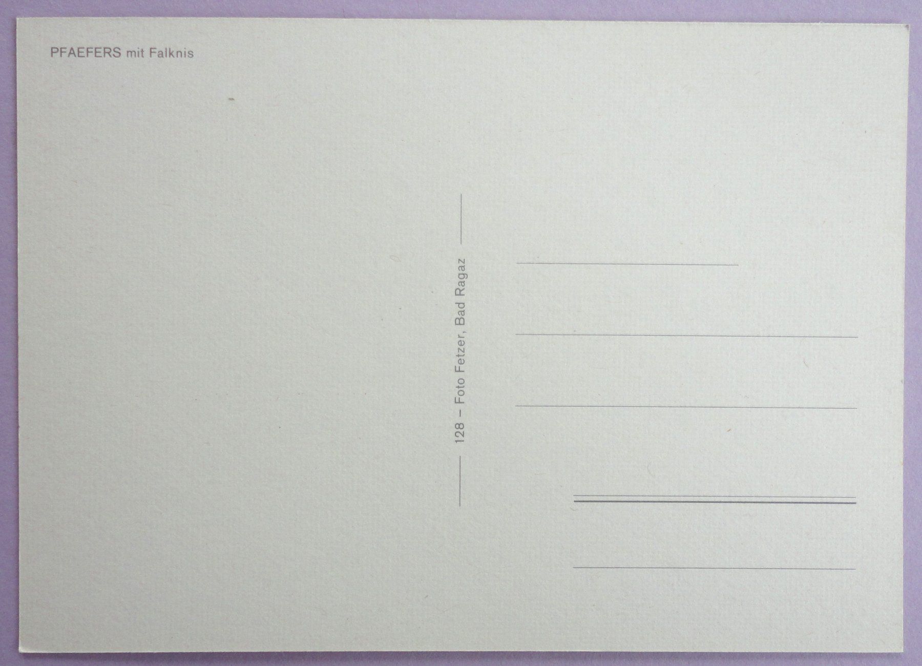 Cartoline postali: Pfaefers mit Falknis – Usato da Fétigny venduto da Billy2miny 1