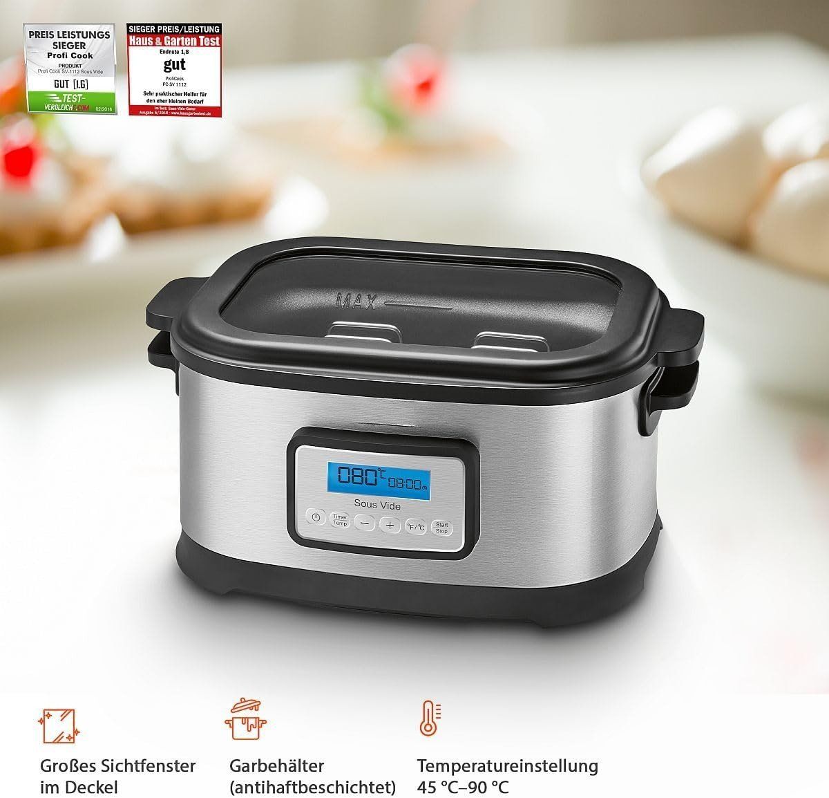 Elettrodomestici da cucina: Sous Vide Garer 8,5L 72h Timer Joghurt Warmhaltefunktion – Nuovo e nell'imballaggio originale da St. Gallen venduto da sch_zsz7 3
