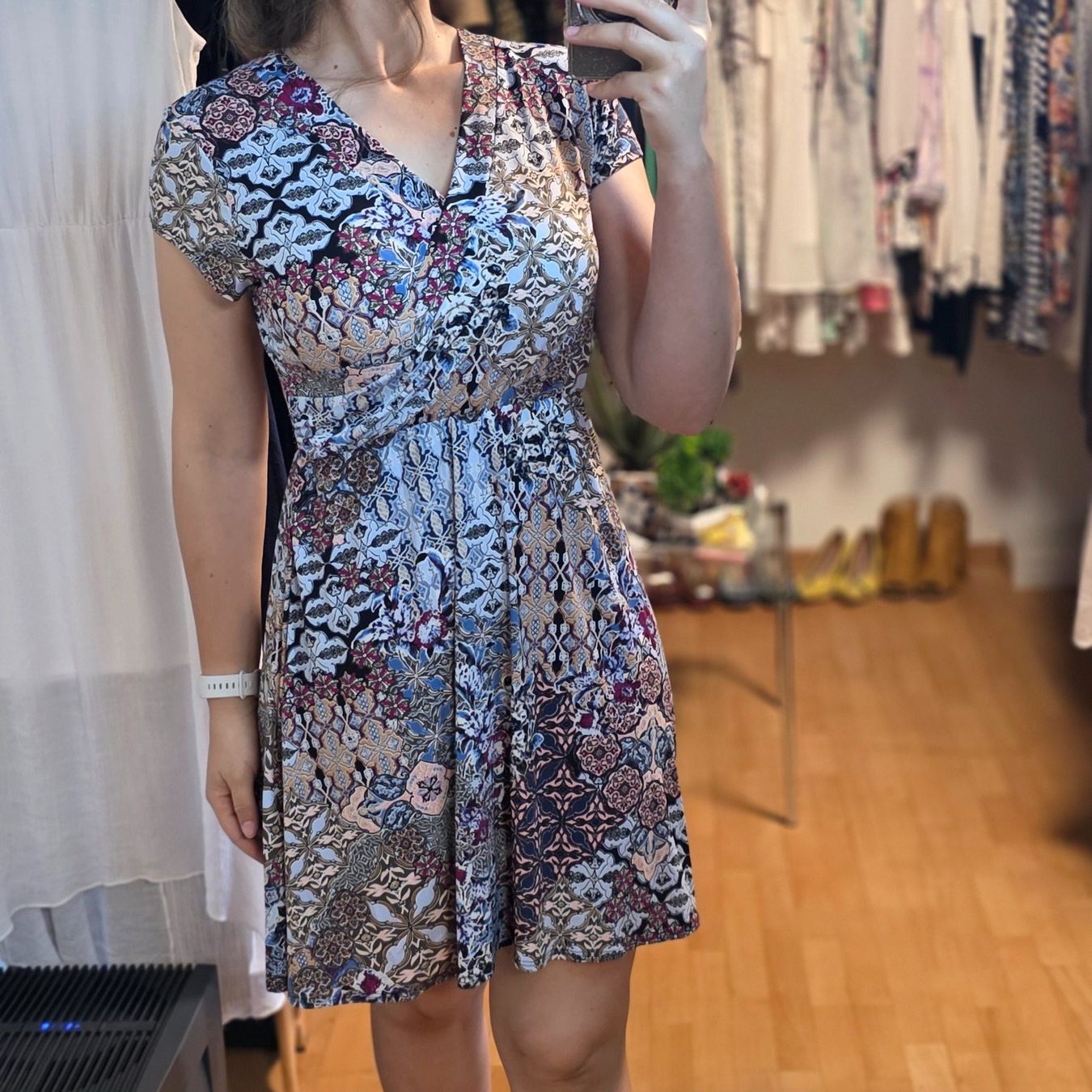Vestiti: Buntes Kleid M Chetta B luftig elegant – Usato da Wald ZH venduto da CapLux 1