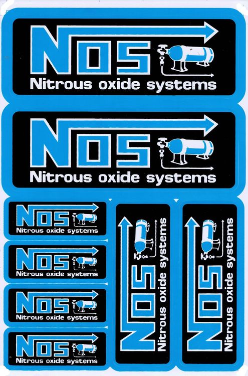 NOS N.O.S. Aufkleber Sticker 1,Bogen 27 x 18 cm Tuning ST369 (Neu und ...