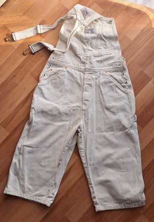 Levis Jeans Latzhose (90er Jahre - Vintage) weiss/beige