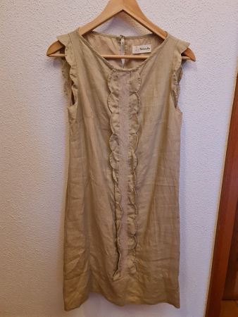 Damen Kleid Tintoretto beige ärmellos