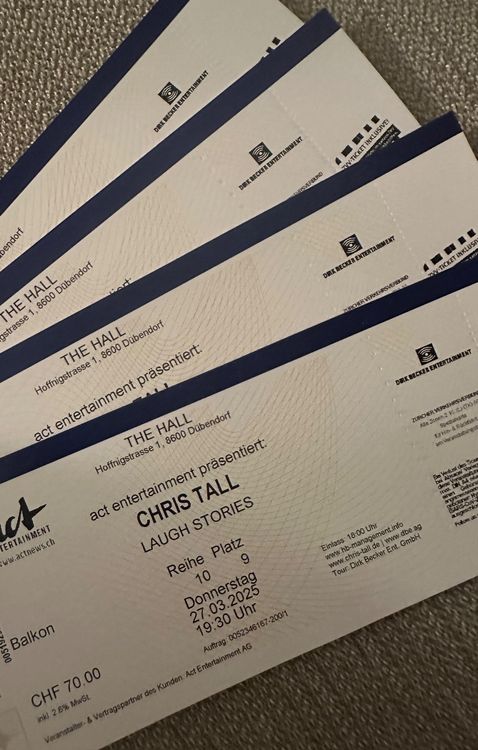 Tickets | Kaufen auf Ricardo
