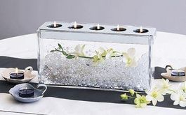 Partylite glass metal candle holder vase NEW