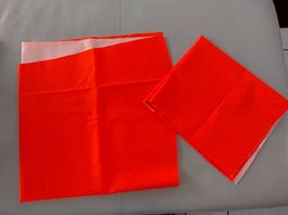 STOFFRESTEN Plastifiziert neon-orange