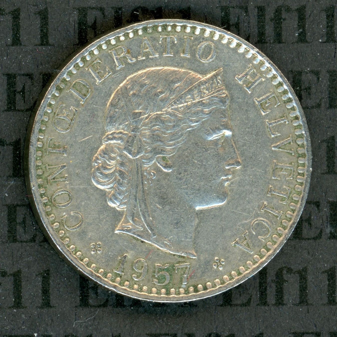 Tutti le monete: CHF___0.20 1957 -vz 20 Rappen – Usato da Widnau venduto da Elf11