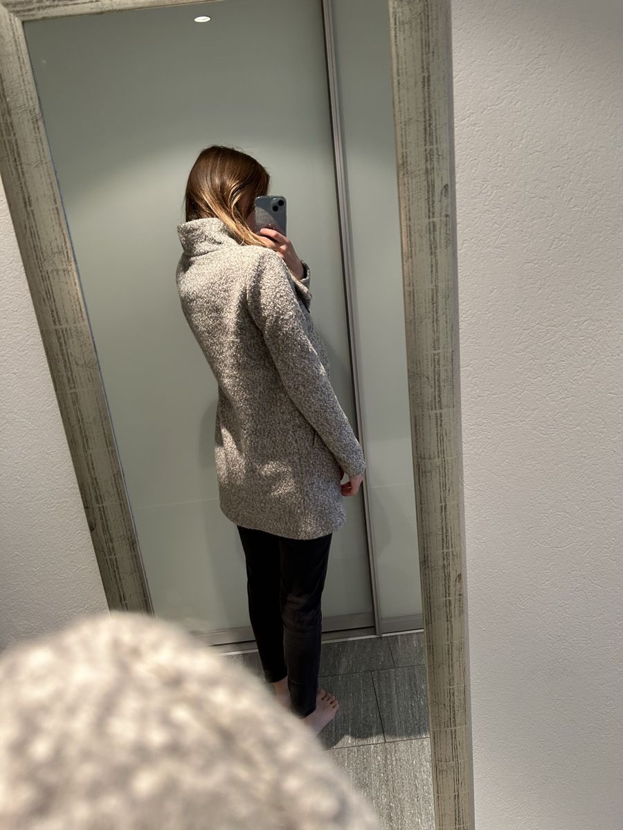 Only Cappotti: Only grauer Wollmantel – Nuovo (secondo la descrizione) da Zürich venduto da Shoppingqueen98 2