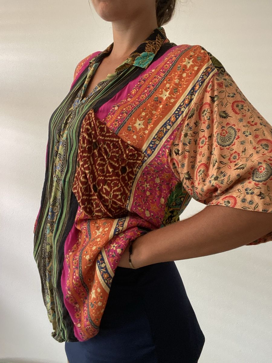 Camicette: Patchwork Shirt multicoloured – Nuovo (secondo la descrizione) da Zürich venduto da KaroBra