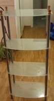 Etagère en verre et métal, 4 niveaux