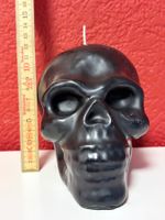 Schwarze Kerze Totenkopf Skull Kerze  Neu