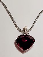 Swarovski Kette mit rotem Herz Anhänger