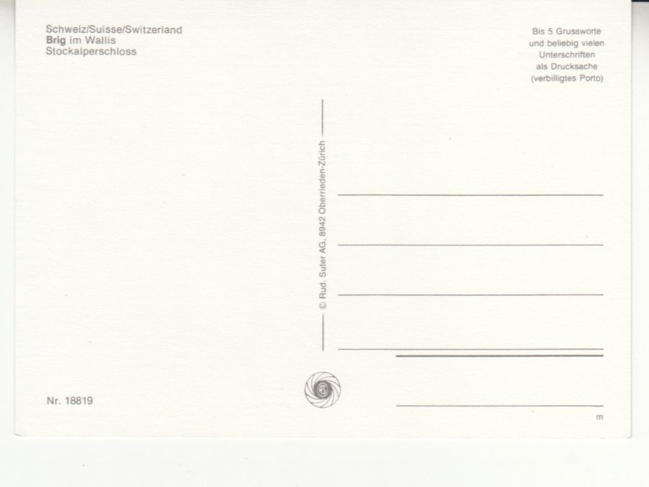 Ansichtskarten: Brig ca. 1970 – Gebraucht aus Bürglen TG von StampGraf 1
