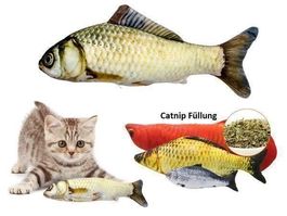 LEBENSECHTE FISCHE MIT CATNIP - 20cm - KATZEN SPIELZEUG
