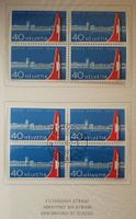 1953, Geschenkheft Werbemarken im 4-Block Kt. 184.-++