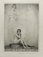 Exlibris Karl Blossfeld - Original Radierung Erotik signiert