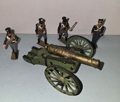 Historische Artillerie Zinnfiguren, 4 Soldaten & 1 Kanone