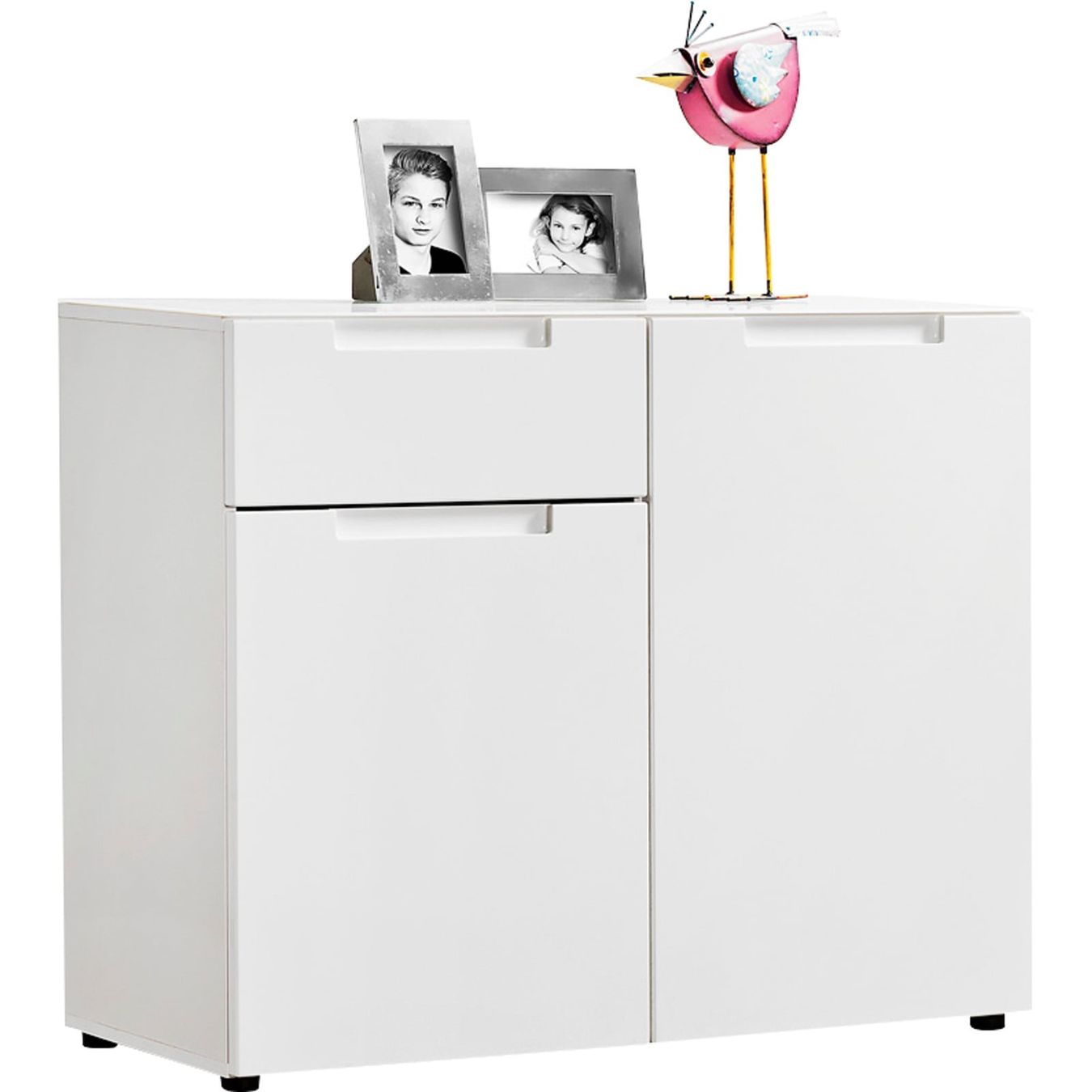 Cassettiere: Moderne hochglanz Kommode mit Schutzfolie, Farbe: weiss – Usato da Gerlikon venduto da thi_q8ll