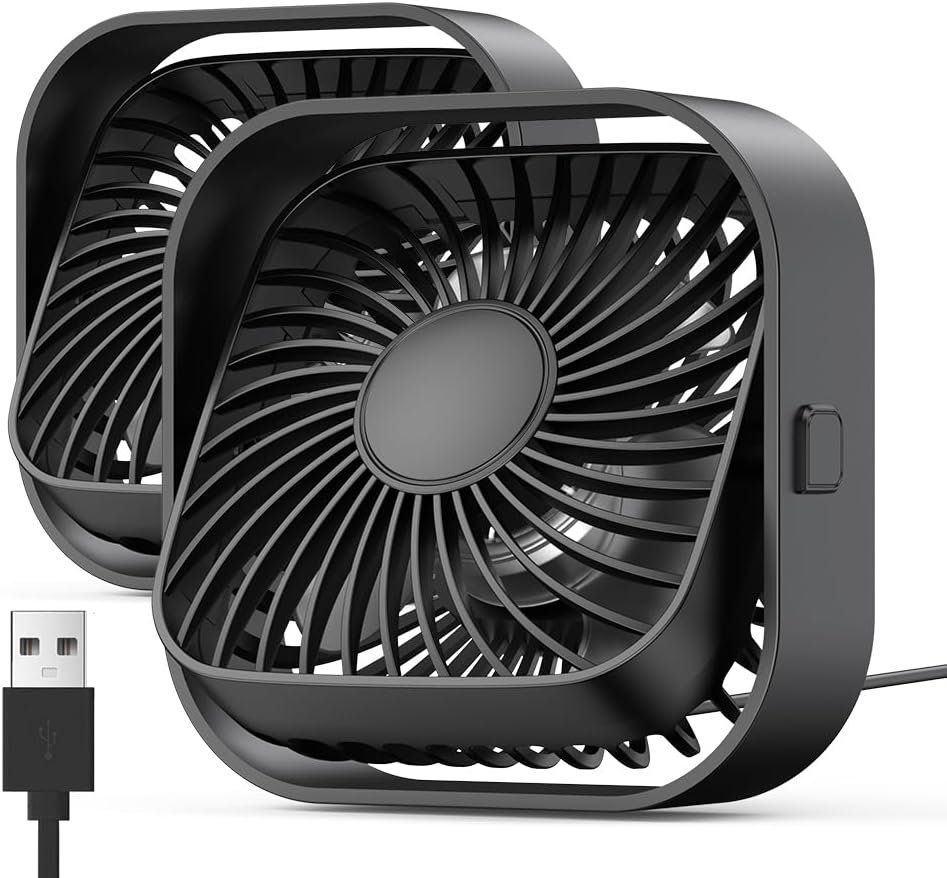 Ventilatori: 2 Stück USB Mini Tischventilatoren 360° – Nuovo e nell'imballaggio originale da Châtelaine venduto da topshop.switzerland