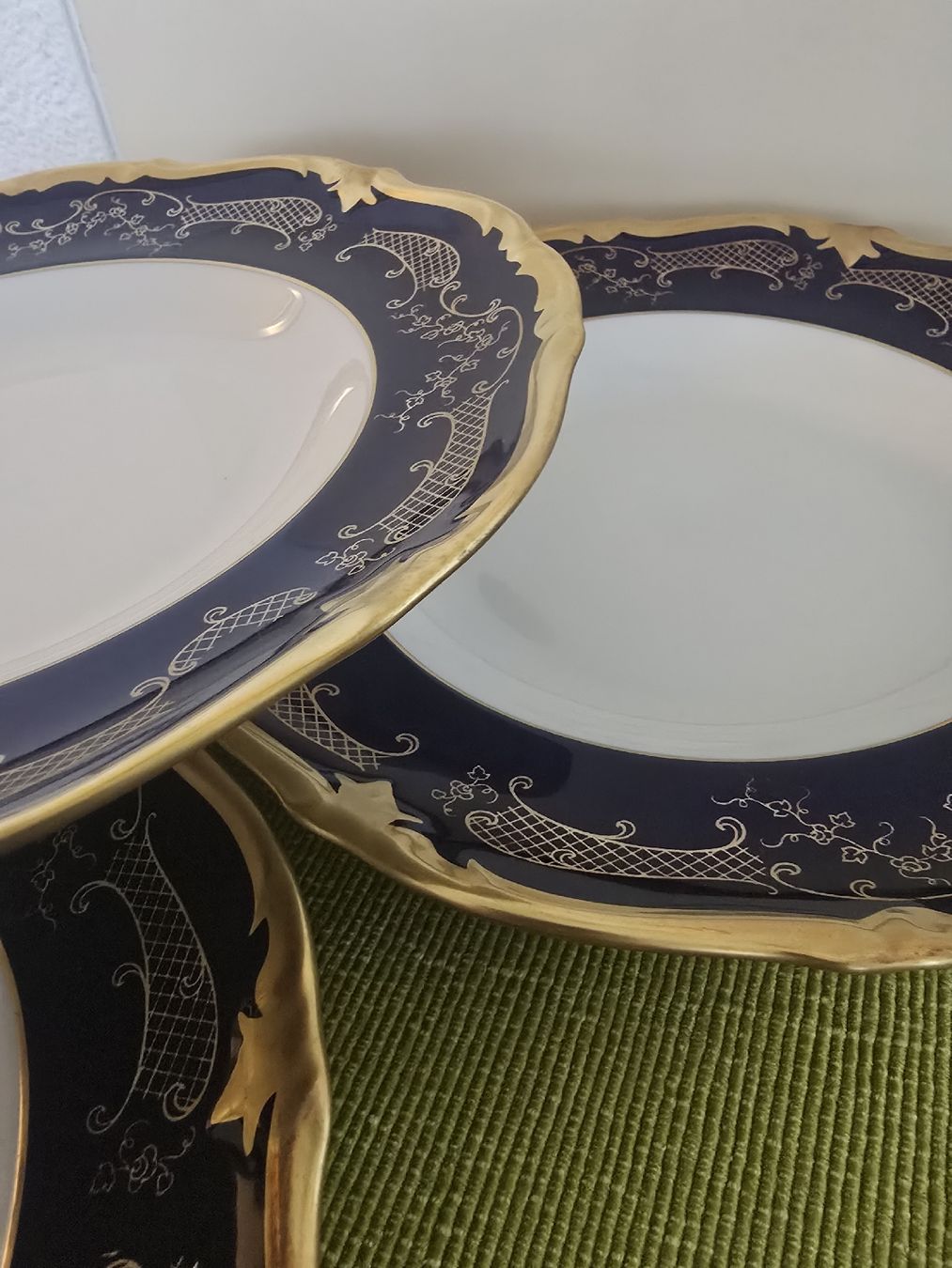Piatti: Echt Kobalt Suppenteller Reichenbach 4 stk – Usato da Thal venduto da Vintagekeller 2