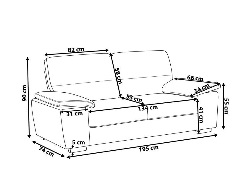 Beliani Divani: Beliani 3er Sofa, VOGAR, kunstleder Weiss – Usato da Effretikon venduto da fjf_felix 4