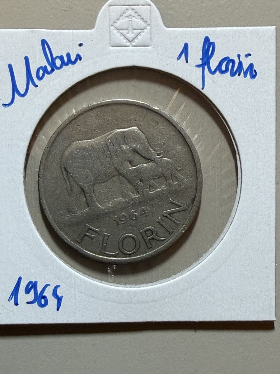 Tutti le monete: Malawi - 1 florin - 1964 – Usato da Payerne venduto da Mike1682