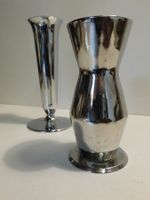 Chromstahl Inox Inca Vase - 2 Chromstahl Vasen 70er/80er