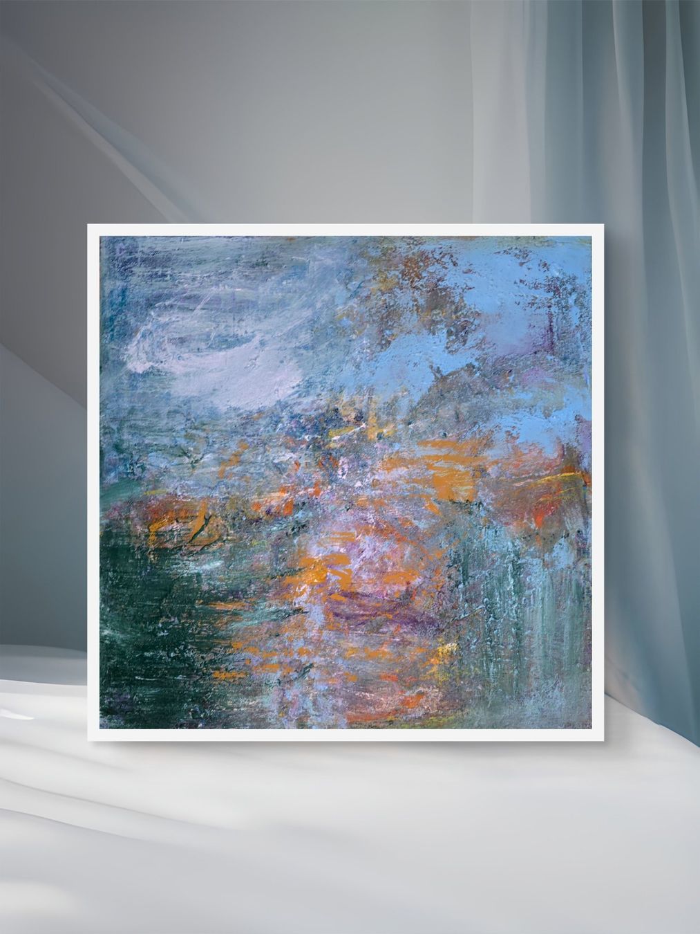 Gemälde: Abstrakt mit Texturen auf Leinwand 40 cm Motion, Unikat!!! – Neu und originalverpackt aus Beinwil am See von Superchance 3