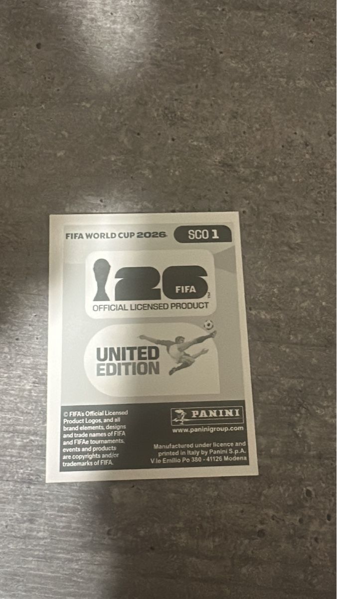 Panini Carte collezionabili: SCO 1 , FIFA WORLD CUP 2026 PANINI – Nuovo (secondo la descrizione) da Frauenfeld venduto da 1PegPeg1 1